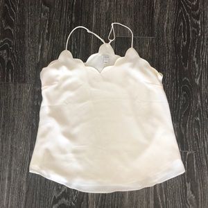 NWOT Sz 8 JCrew scalloped tank
